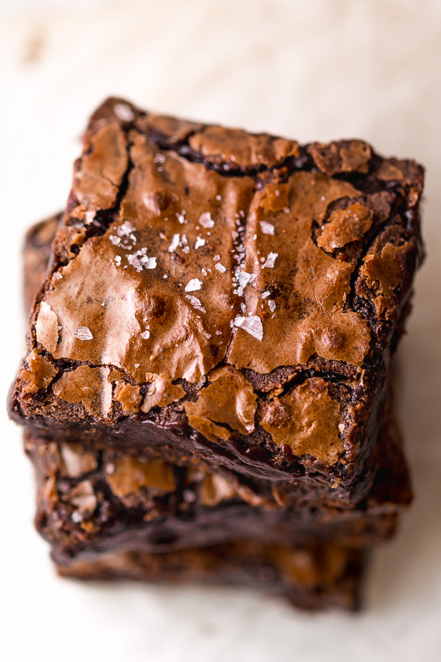 Skip the boxed brownie mix and make The BEST Cocoa Fudge Brownies instead! This recipe calls for everyday ingredients like butter, oil, eggs, sugar, unsweetened cocoa powder, all purpose flour, and salt. These super fudgy brownies are best served with a cold glass of milk!