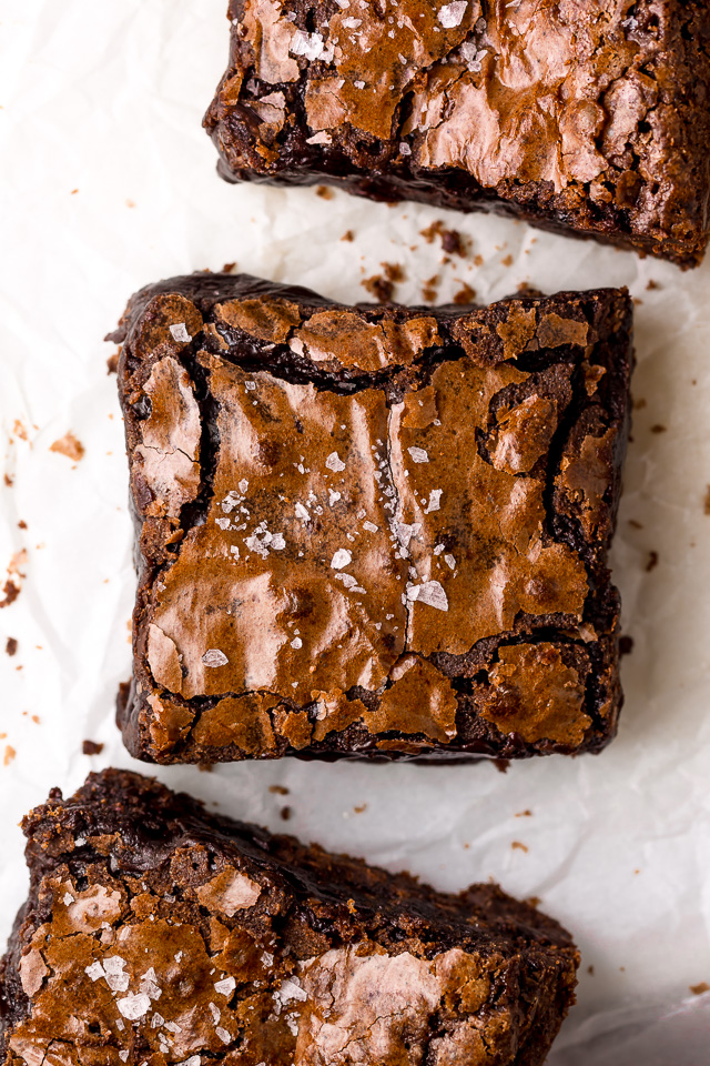 Skip the boxed brownie mix and make The BEST Cocoa Fudge Brownies instead! This recipe calls for everyday ingredients like butter, oil, eggs, sugar, unsweetened cocoa powder, all purpose flour, and salt. These super fudgy brownies are best served with a cold glass of milk!